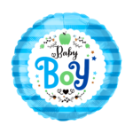 Baby Shower Boy 18 inch Boy Balloon_1pcs_Blue Inflated.
