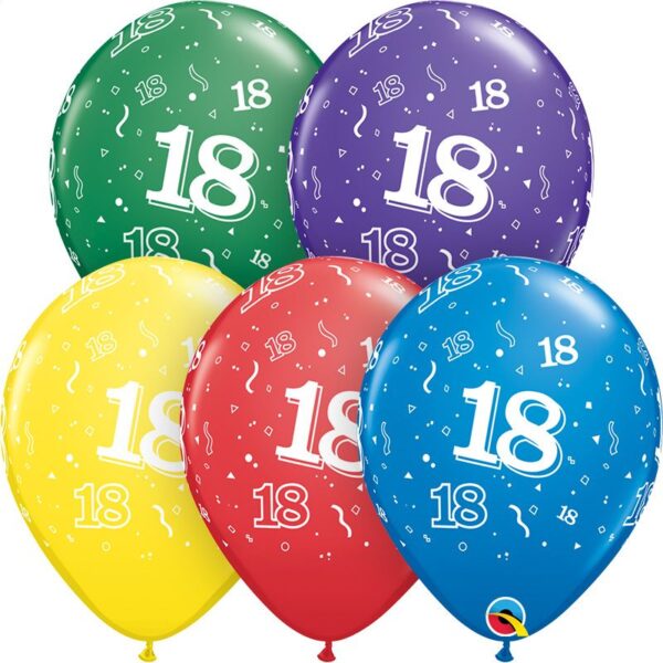 11" 18-A-Round Assortment (50pcs) Balloons
