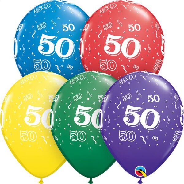 11" 50-A-Round Assortment (50pcs) Balloons