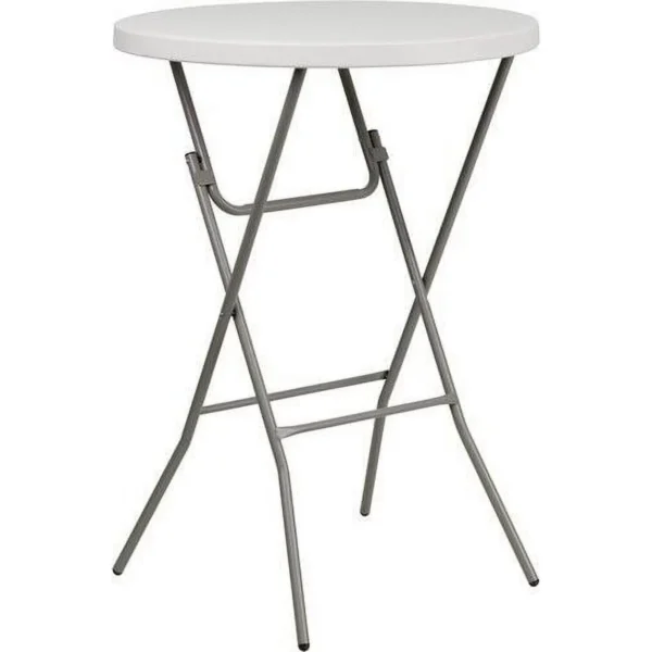 32inch White Plastic Round Cocktail Table (Rentals)