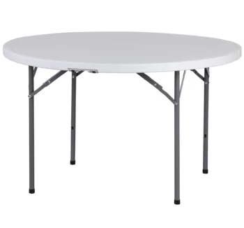 4ft (48inch) White Plastic Round Table (Rentals)