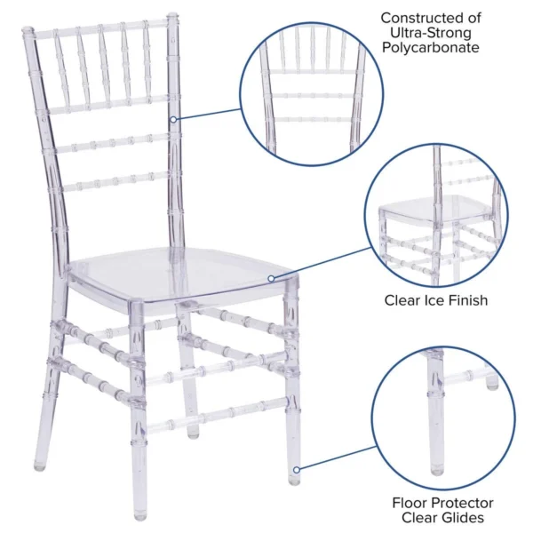 Acrylic Clear Chiavari Accent Event Chairs (Rentals) - Image 4