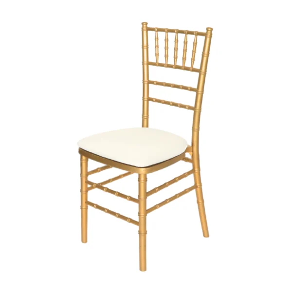 Gold Chiavari Chairs w/ Ivory Cushion (Rentals)