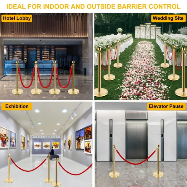 Gold Stainless Steel Stanchion Post (Rentals) - Image 3
