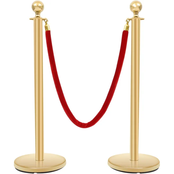 Gold Stainless Steel Stanchion Post (Rentals)