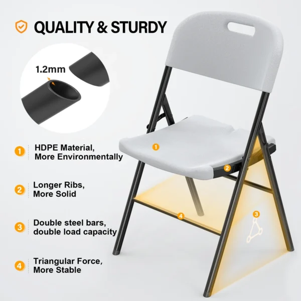 White Plastic Foldable Chairs (Rentals) - Image 7