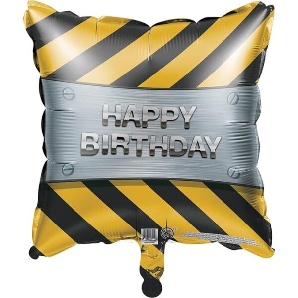 Construction Zone Party 18" Square Balloon (1 ct) - Image 3
