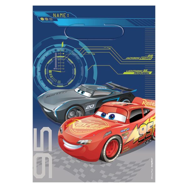 Cars 3 Folded Loot/Goodie Bags 9" x 6.5" - 8 Count (Party Favors) {Disney}