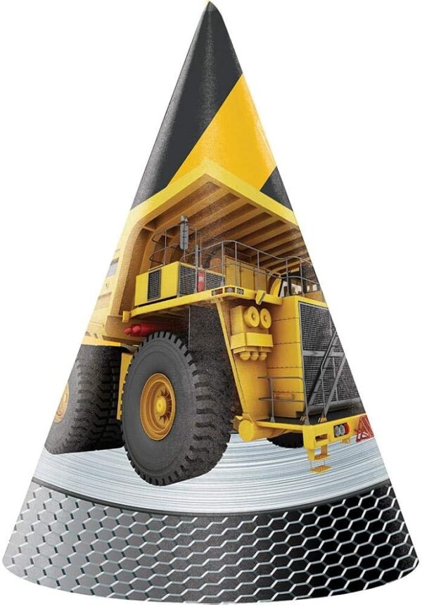 Construction Zone Party Hats - 8 count (Creative Converting)