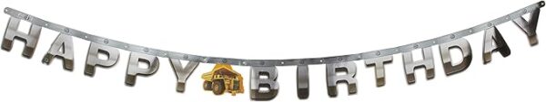 Construction Zone Birthday Banner, 96" x 7" - 1 Count
