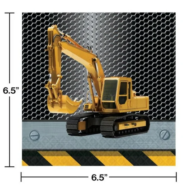 Construction Zone Luncheon Napkins - 16 Count, 3 Ply - Image 3