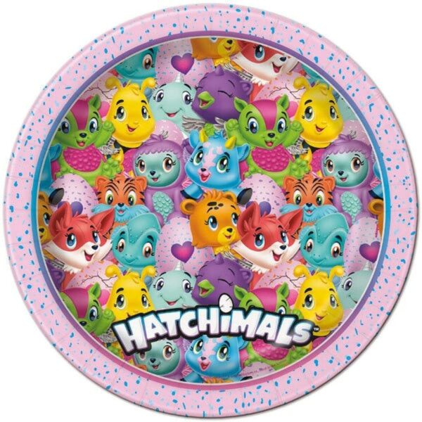 Hatchimals 9" Party Plates - 8 Count (Party Favors)