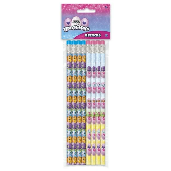Hatchimals Unique Party Pencils | Assorted Designs | 8 Count