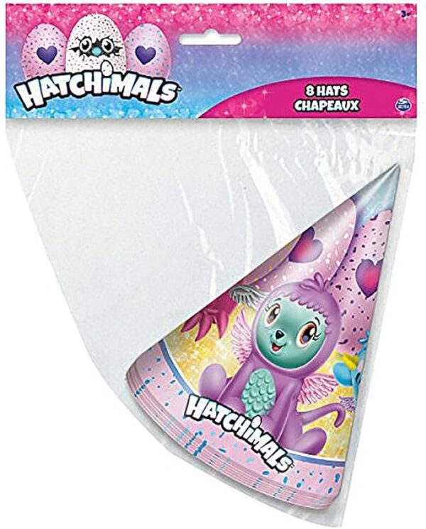 Hatchimals Unique Supplies Party Cone Hats - 8 Count - Image 2