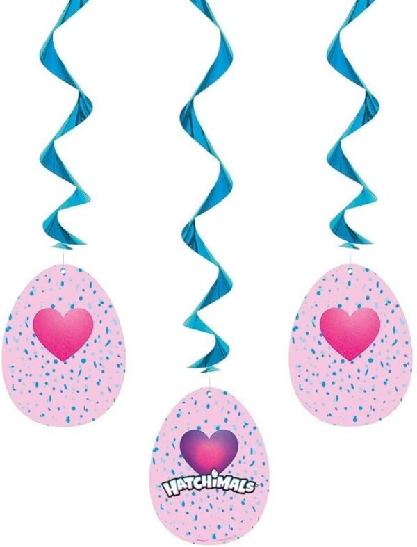 Unique Hatchimals Hanging Swirl Decorations - 3 Count 26" - Image 3