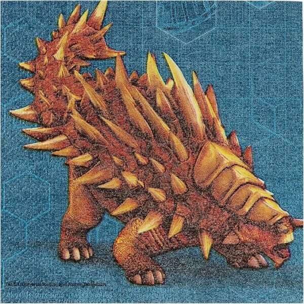 Jurassic World 'Dino Hybrid' Beverage Napkins 5" x 5" (Small) - 16 Count (Party Supplies)