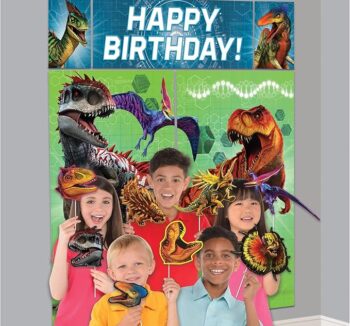Jurassic World 'Dino Hybrid' Birthday Scene Setters and Props (1 Set) - 17 Count (Party Favors)