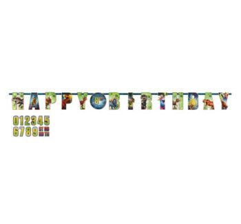 Jurassic World 'Happy Birthday' Jumbo Letter Banner Kit - 1 Count (Party Supplies) {Dino Hybrid}