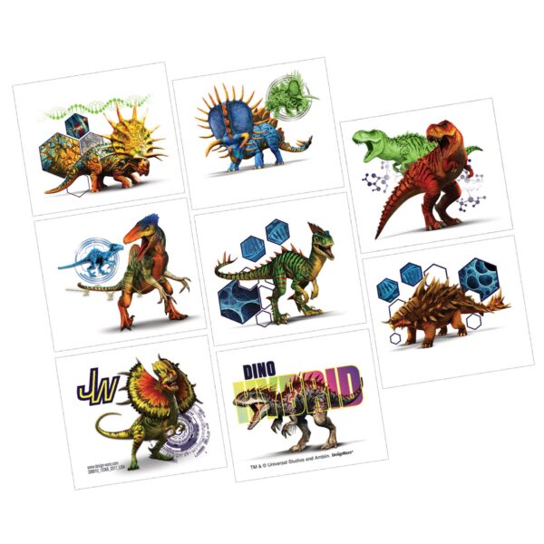 Jurassic World Temporary Tattoos, Assorted Designs - 8 Count (Party Supplies) {Dino Hybrid}