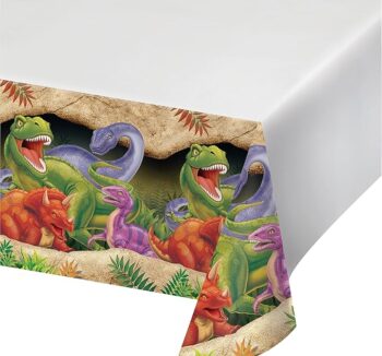Dino Blast Plastic Table Covering 54" x 108" - 1 Count (Party Supplies) {Creative Converting}