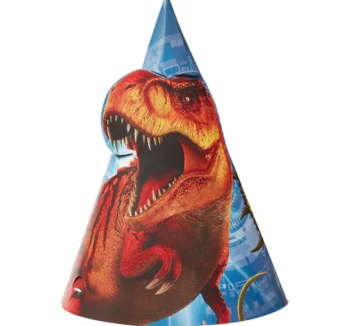 Jurassic World Paper Party Hat Cones - 8 Count {Dino Hybrid}