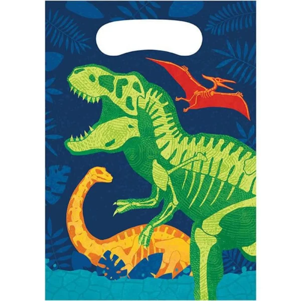 Dino Dig Loot/Goodie Bags - 8 Count (Party Favors) {Creative Converting}