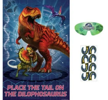 Jurassic World 'Dino Hybrid' Party Game (1 Set) - 10 Count (Party Supplies, Party Favors)