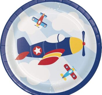 Lil' Flyer Luncheon Plates for Parties 7" - 8 Count (Party Supplies) (Creative Converting)