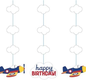 Lil' Flyer Hanging Birthday Cutouts - 3 Count (Party Supplies) (Creative Converting)