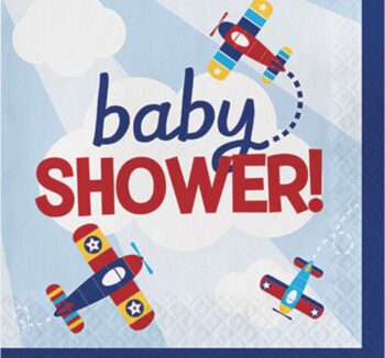 Lil' Flyer Baby Shower Napkins - 16 Count (Party Supplies) (Creative Converting)