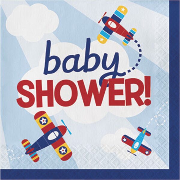 Lil' Flyer Baby Shower Napkins - 16 Count (Party Supplies) (Creative Converting)