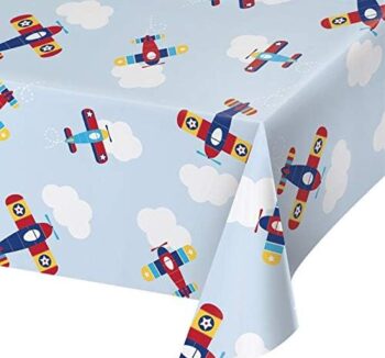 Lil' Flyer Plastic Table Covering (All Over Print) - 1 Count (Party Supplies)