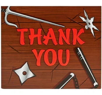 Ninja Warrior Party Thank You Cards - 8 Count (Party Supplies) {Forum Novelties}