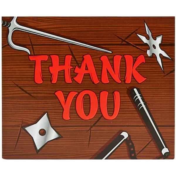 Ninja Warrior Party Thank You Cards - 8 Count (Party Supplies) {Forum Novelties}