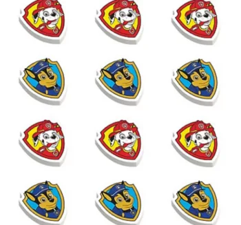 Paw Patrol Chase and Marshall Erasers - 12 Count (Party Favors)