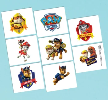 Paw Patrol Tattoo Sheet - 8 Count (Party Supplies)