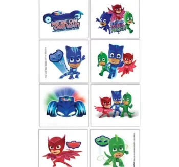 PJ Masks Temporary Tattoo Sheet - 8 Count (Party Favors)