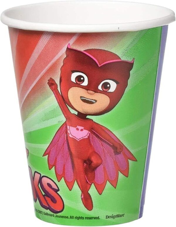 PJ Masks Paper Cups 9oz, Multicolor, Pack of 8 - 8 Count (Party Supplies) - Image 2