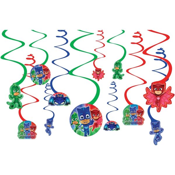 PJ Masks Swirl Decorations for Parties (Value Pack) - 12 Count (Party Supplies) - Image 3