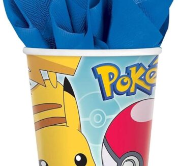 Pokémon Disposable Paper Cups (9oz) - 8 Count (Party Supplies)