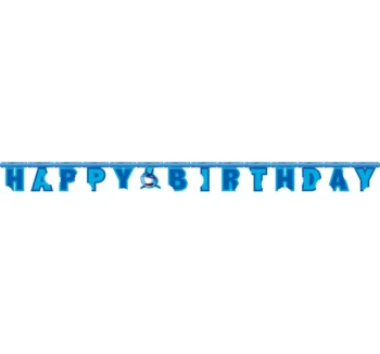 Sharks Splash Jointed Party Banner - 1 Count (Party Supplies) {Creative Converting}