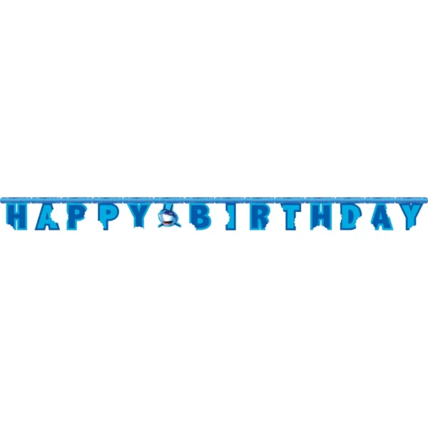 Sharks Splash Jointed Party Banner - 1 Count (Party Supplies) {Creative Converting}