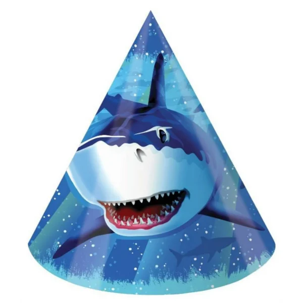Sharks Splash Birthday Party Hats - 8 Count (Party Supplies) {Creative Converting}