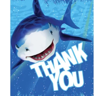 Sharks Splash Thank You Cards - 8 Count (Party Favors, Party Supplies) {Creative Converting}