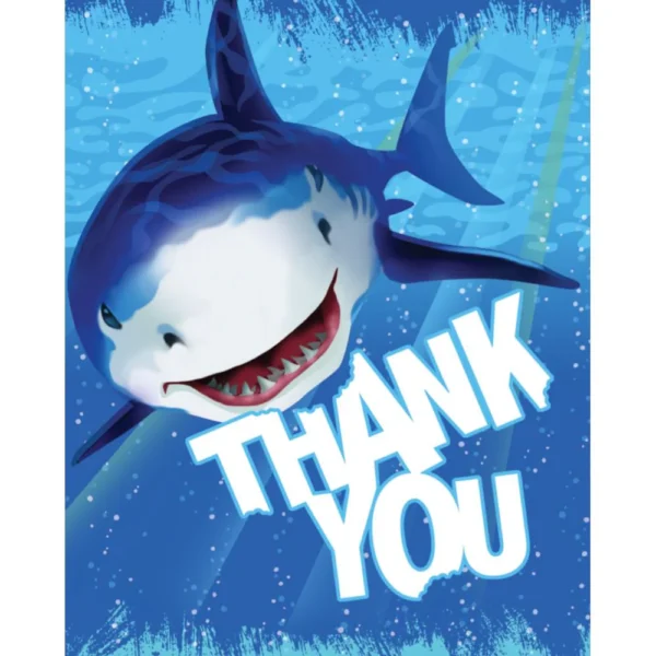 Sharks Splash Thank You Cards - 8 Count (Party Favors, Party Supplies) {Creative Converting}