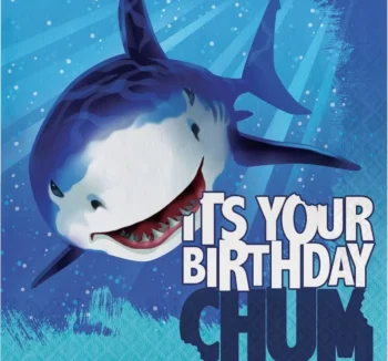Sharks Splash 'Happy Birthday' Luncheon Napkins - 16 Count (Party Supplies) {Creative Converting}