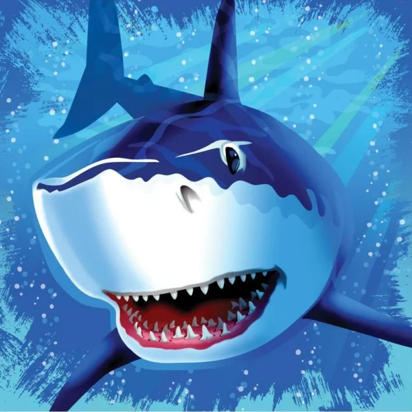 Sharks Splash Lunch Napkins - 16 Count (Party Supplies) {Creative Converting}