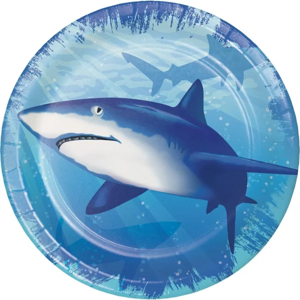 Sharks Splash Luncheon Party Plates - 8 Count (Party Supplies) {Creative Converting}