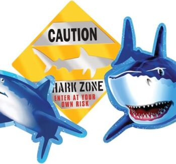 Sharks Splash Party Cutouts - 3 Count {Creative Converting} (Party Favors)
