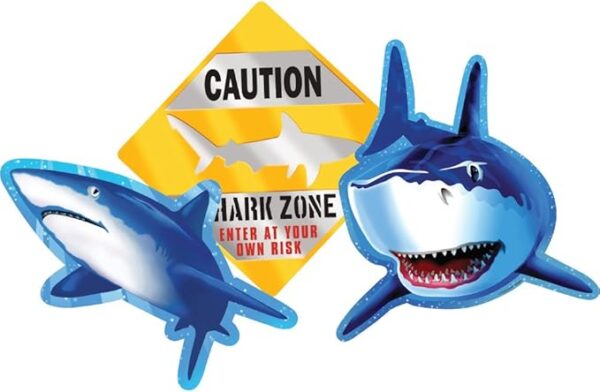 Sharks Splash Party Cutouts - 3 Count {Creative Converting} (Party Favors)